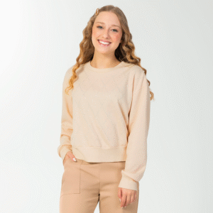 Alternative view of Blusão Moletom Tricot com Aplique Cativa - Feminino