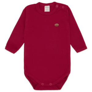 Body Manga Longa Avulso Suedine - Vermelho
