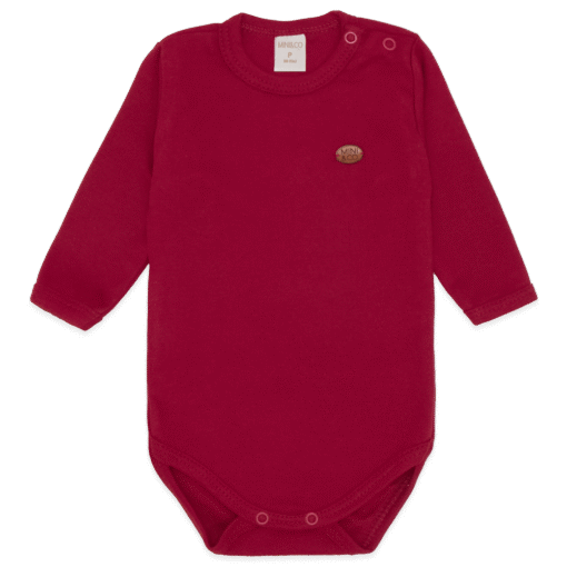 Body Manga Longa Avulso Suedine - Vermelho