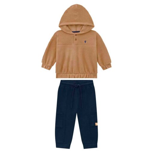 Conjunto em Microsoft com Capuz Onda Marinha - Masculino