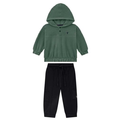 Conjunto em Microsoft com Capuz Onda Marinha - Masculino - Imagem 2