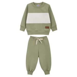 Conjunto Blusão Recortes e Calça Moletom Lik Kids - Masculino