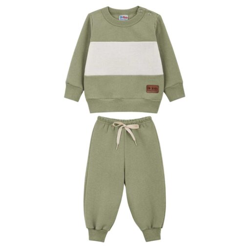 Conjunto Blusão Recortes e Calça Moletom Lik Kids - Masculino