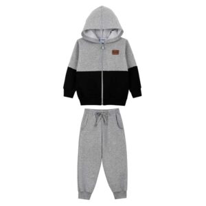 Conjunto Jaqueta Recortes e Calça Moletom Lik Kids - Masculino