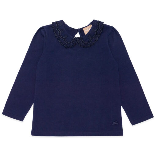 Blusinha Manga Longa com Gola Bordada Vazada Milon - Feminina - Imagem 3