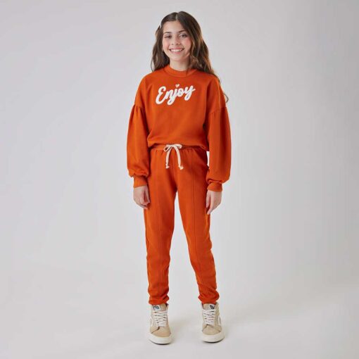 Conjunto Moletom Bordado Enjoy Nina Go! - Feminino