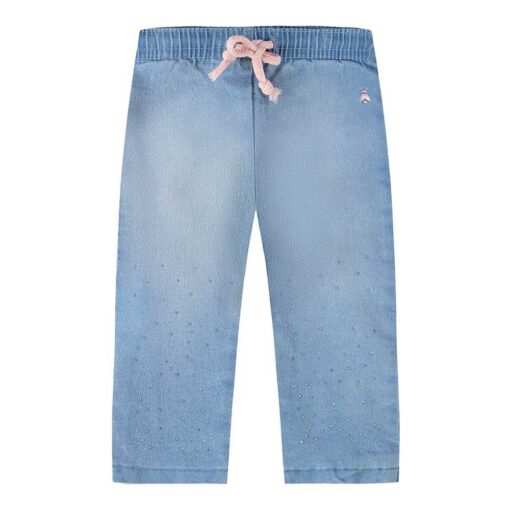Calça Jeans Elastano Forrada com Strass Somnii - Feminina
