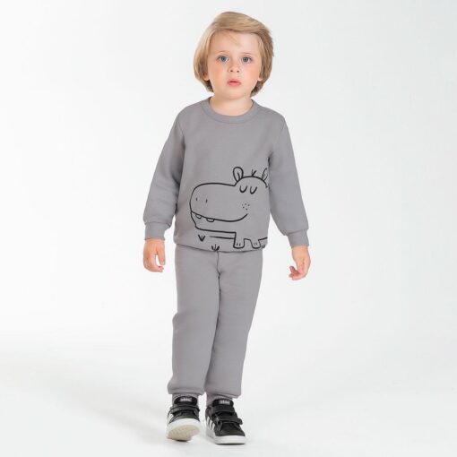 Conjunto Moletom Peluciado Blusão e Calça Animais Cativa - Masculino - Imagem 2