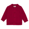 Casaquinho Tricot Trançado Unissex - Vermelho