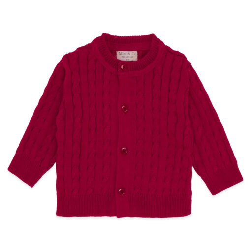 Casaquinho Tricot Trançado Unissex - Vermelho