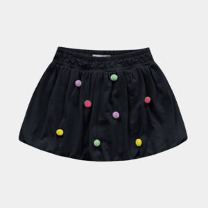 Alternative view of Short Saia Balonê Em Malha Bolinhas coloridas Fakini Feminino