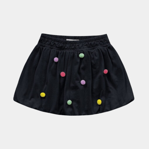 Short Saia Balonê Em Malha Bolinhas coloridas Fakini Feminino - Imagem 2