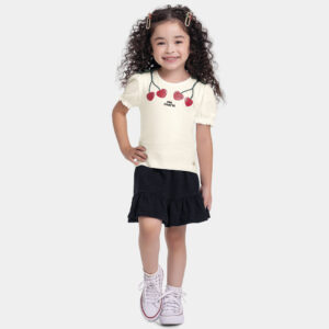 Conjunto Blusa e Short Saia Ma Chérie Fakini Feminino