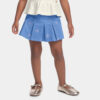 Short Saia Sarja Estampado Com Lacinhos Fakini Feminino