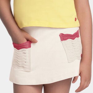 Alternative view of Short Saia Moletinho Com Bolsos Em Tricô Fakini Feminino