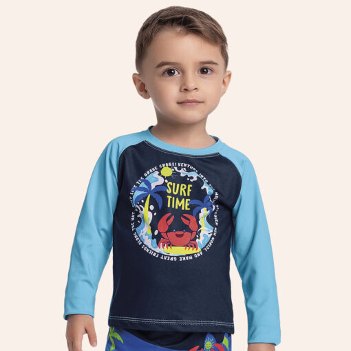 Camiseta Manga Longa Moda Praia Fakini Masculino