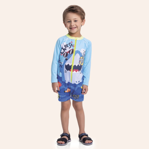 Macacão Manga Longa Moda Praia Fakini Masculino