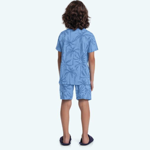 Conjunto de Camiseta e Bermuda Pijama Lilo e Stitch Fakini Masculino - Imagem 2