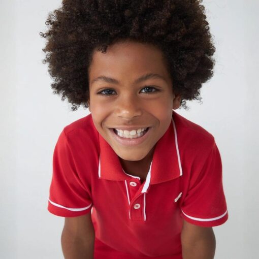 Camisa Polo Manga Curta Com Bordado Hering Masculino - Vermelho - Imagem 2