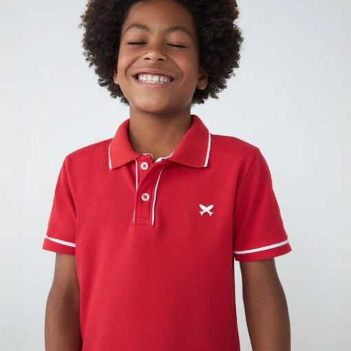 Camisa Polo Manga Curta Com Bordado Hering Masculino - Vermelho - Imagem 3