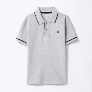 Alternative view of Camisa Polo Manga Curta Hering Masculino - Cinza