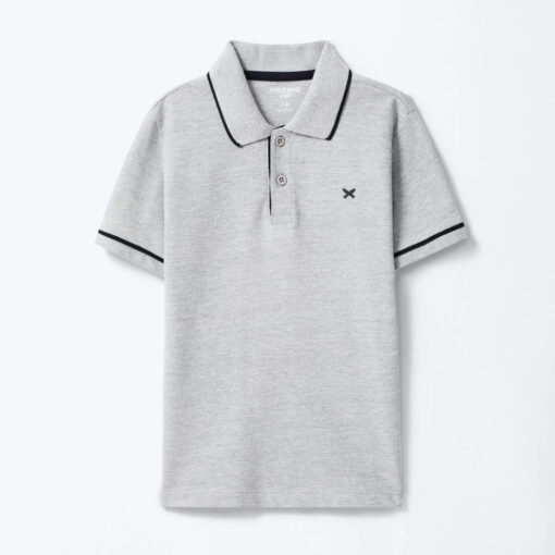 Camisa Polo Manga Curta Hering Masculino - Cinza - Imagem 2