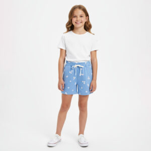 Shorts Estampado Hering Feminino - Azul