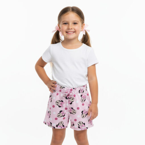 Shorts Estampado Minnie Algodão Feminino - Bygus