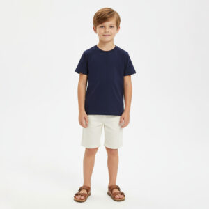 Camiseta Manga Curta Básica Marinho Masculina - Bygus