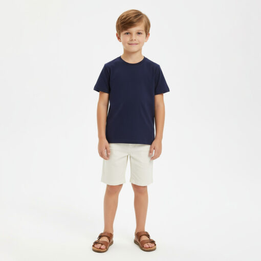 Camiseta Manga Curta Básica Marinho Masculina - Bygus