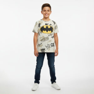 Camiseta Manga Curta Batman Masculina - Bege