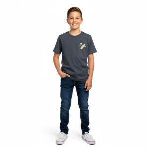 Camiseta Manga Curta Prancha de Surf Masculina - Chumbo