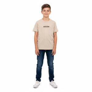 Camiseta Manga Curta Awesome Masculina - Bege